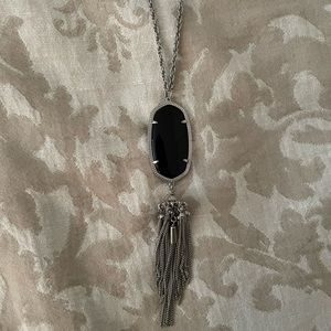 Kendra Scott Rayne Pendant Silver and Black